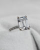Emerald Platinum Lab Grown Diamond Set Shoulders (Hidden Halo) - Lester & Brown