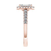 Emerald Rose Gold Lab Grown Diamond Halo - Lester & Brown