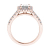 Emerald Rose Gold Lab Grown Diamond Halo - Lester & Brown