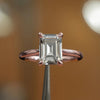 Emerald Rose Gold Lab Grown Diamond Solitaire - Lester & Brown
