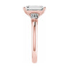 Emerald & Tapered Baguette 18K Rose Gold Lab Grown Diamond Trilogy - Lester & Brown