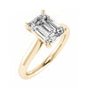 Emerald Yellow Gold Lab Grown Diamond Solitaire - Lester & Brown
