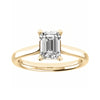 Emerald Yellow Gold Lab Grown Diamond Solitaire - Lester & Brown