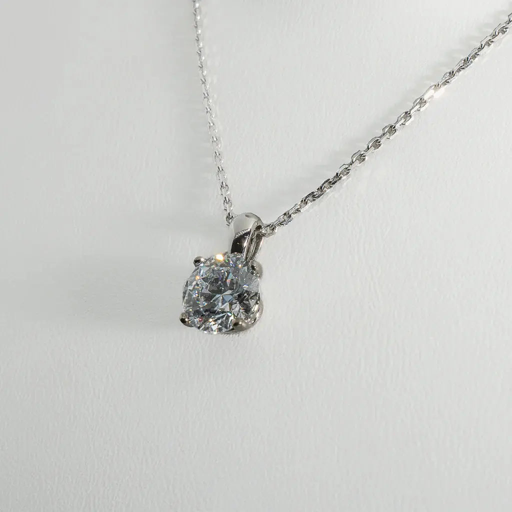 2ct Lab-Grown Diamond Pendant | Platinum Lester & Brown