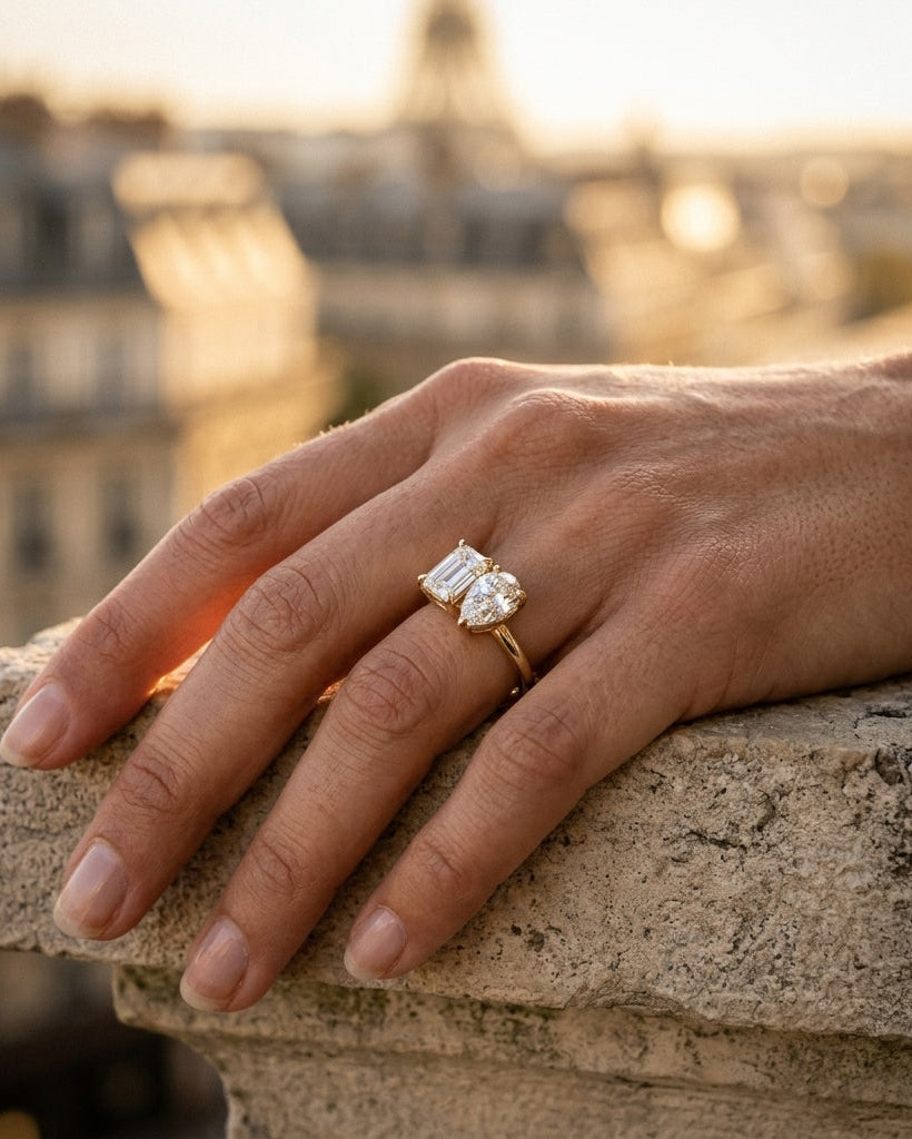 Toi Et Moi Ring — On Model — Jewelry Hands Detail | Generated by Modelize