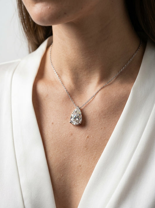 Pendant Necklace — Luxury Bridal Jewelry Close-up | Generated by Modelize