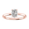 Oval Lab Grown Diamond Low Set | 18K Rose Gold - Lester & Brown