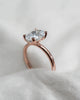 Oval Lab Grown Diamond Low Set | 18K Rose Gold - Lester & Brown