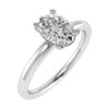 Oval Lab Grown Diamond Low Set | 18K White Gold - Lester & Brown