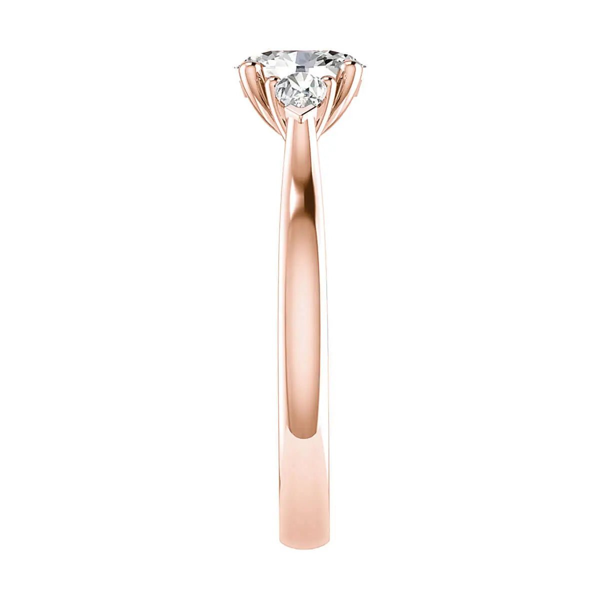 Oval & Pear Rose Gold Lab Grown Diamond Trilogy - Lester & Brown