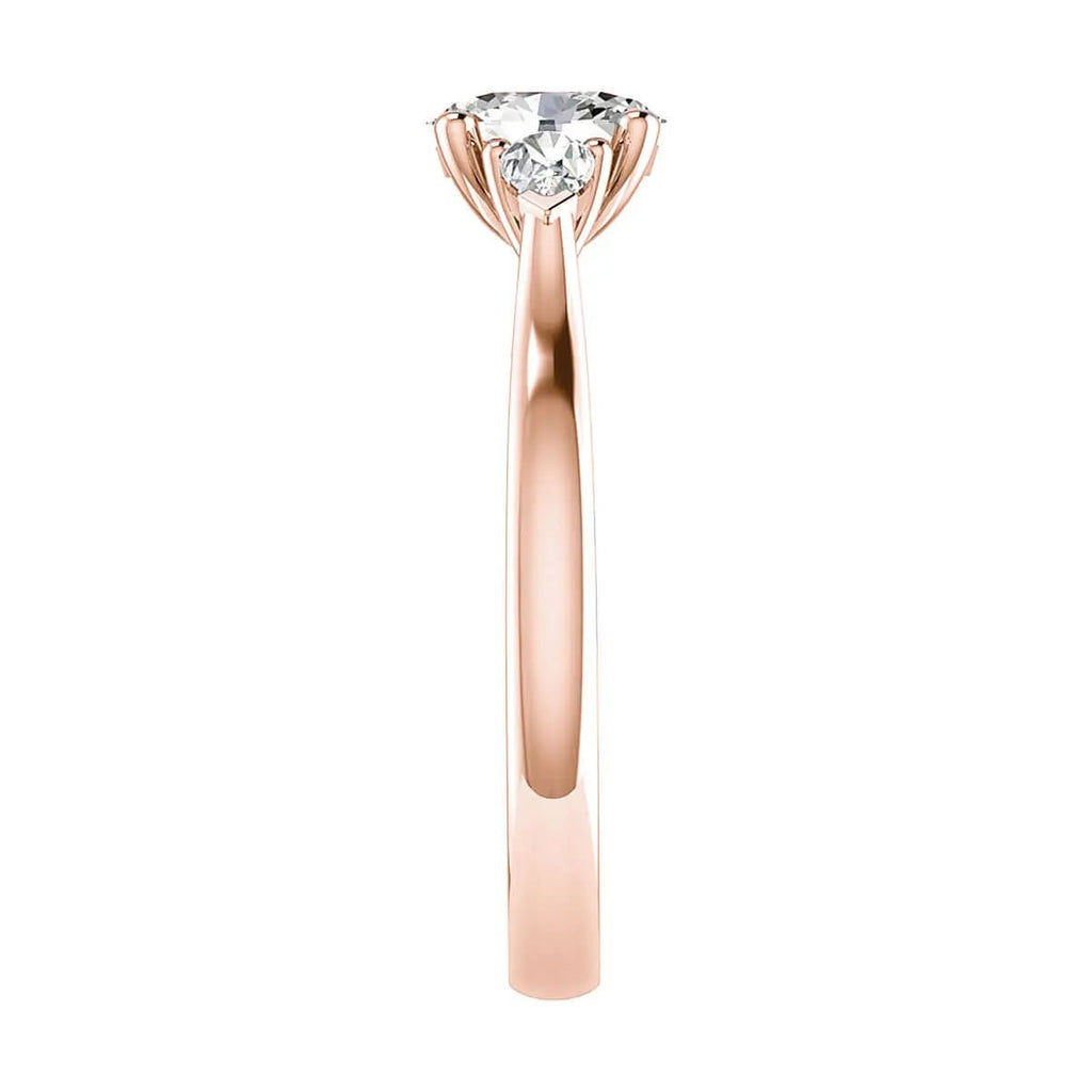 Oval & Pear Rose Gold Lab Grown Diamond Trilogy - Lester & Brown
