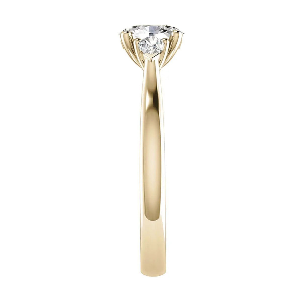 Oval & Pear Yellow Gold Lab Grown Diamond Trilogy - Lester & Brown