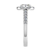 Oval Platinum Lab Grown Diamond Halo (Diamond set shoulders) - Lester & Brown