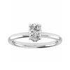 Oval Platinum Lab Grown Diamond Solitaire (Hidden Halo) - Lester & Brown