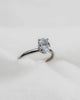 Oval Platinum Lab Grown Diamond Solitaire (Hidden Halo) - Lester & Brown