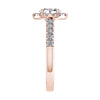 Oval Rose Gold Lab Grown Diamond Halo (Diamond set shoulders) - Lester & Brown