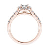 Oval Rose Gold Lab Grown Diamond Halo (Diamond set shoulders) - Lester & Brown