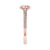 Oval Rose Gold Lab Grown Diamond Set Shoulders - Lester & Brown