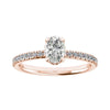 Oval Rose Gold Lab Grown Diamond Set Shoulders (Hidden Halo) - Lester & Brown
