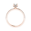 Oval Rose Gold Lab Grown Diamond Set Shoulders (Hidden Halo) - Lester & Brown
