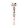 Oval Rose Gold Lab Grown Diamond Set Shoulders (Hidden Halo) - Lester & Brown