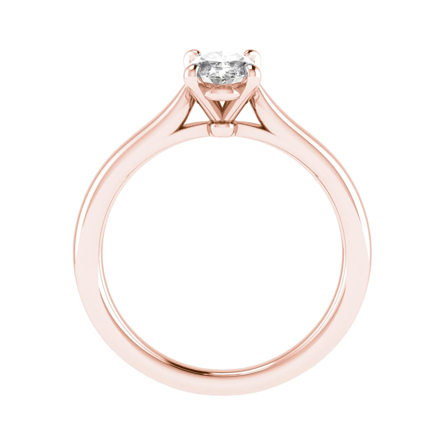 Oval Rose Gold Lab Grown Diamond Solitaire - Lester & Brown