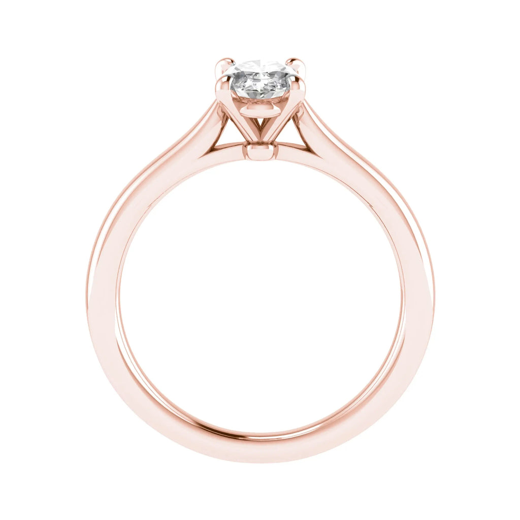 Oval Rose Gold Lab Grown Diamond Solitaire - Lester & Brown