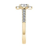 Oval Yellow Gold Lab Grown Diamond Halo (Diamond set shoulders) - Lester & Brown