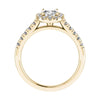 Oval Yellow Gold Lab Grown Diamond Halo (Diamond set shoulders) - Lester & Brown