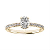 Oval Yellow Gold Lab Grown Diamond Set Shoulders (Hidden Halo) - Lester & Brown