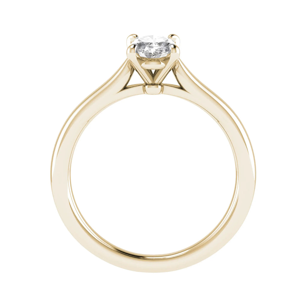 Oval Yellow Gold Lab Grown Diamond Solitaire - Lester & Brown