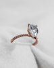 Pear 18K Rose Gold Lab Grown Diamond Set Shoulders (Hidden Halo) - Lester & Brown