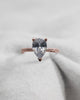 Pear 18K Rose Gold Lab Grown Diamond Set Shoulders (Hidden Halo) - Lester & Brown