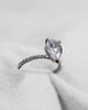 Pear 18K White Gold Lab Grown Diamond Set shoulders (Hidden Halo) - Lester & Brown