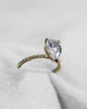 Pear 18K Yellow Gold Lab Grown Diamond Set Shoulders (Hidden Halo) - Lester & Brown