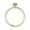 Pear 18K Yellow Gold Lab Grown Diamond Set Shoulders (Hidden Halo) - Lester & Brown