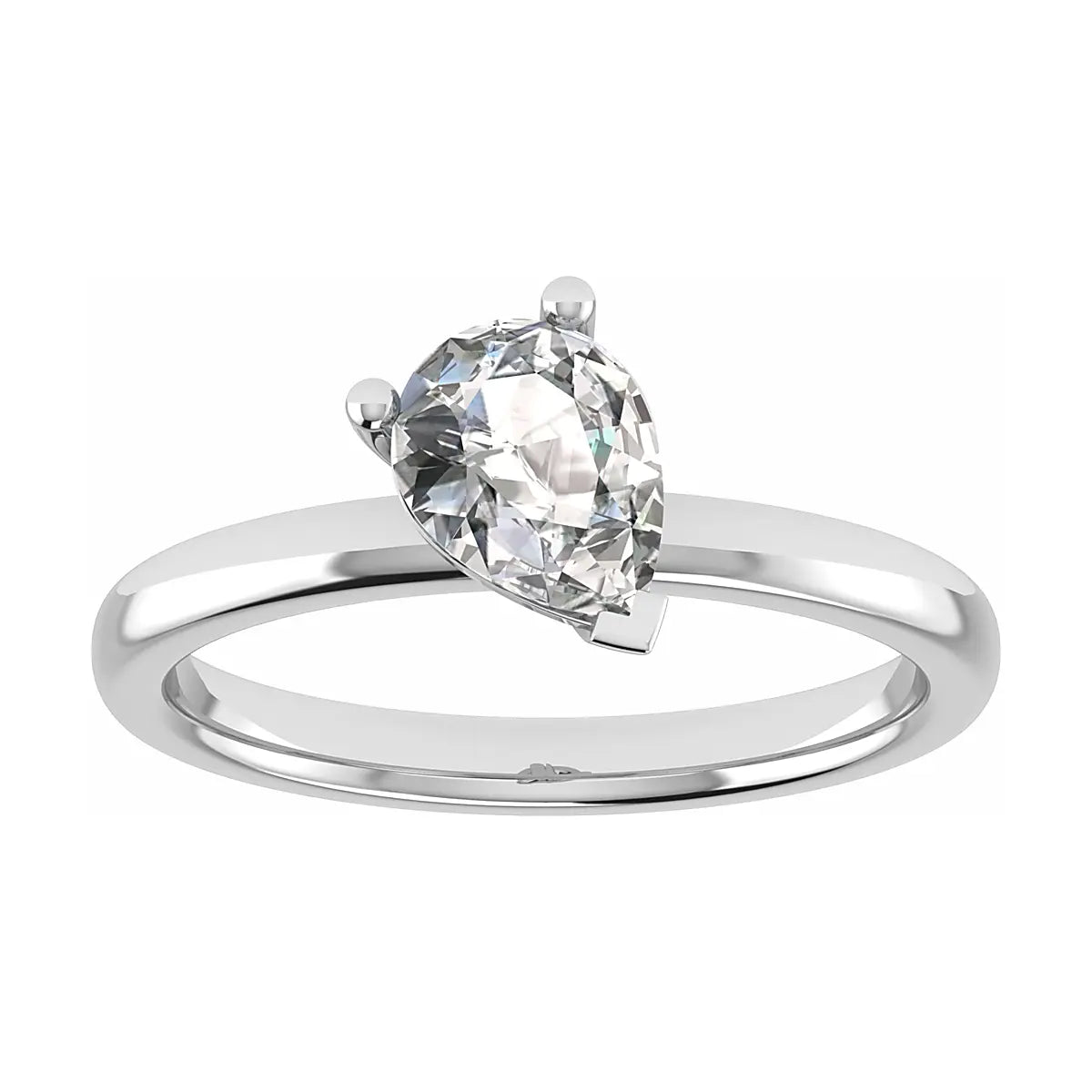 Pear Platinum Lab Grown Diamond Solitaire - Lester & Brown