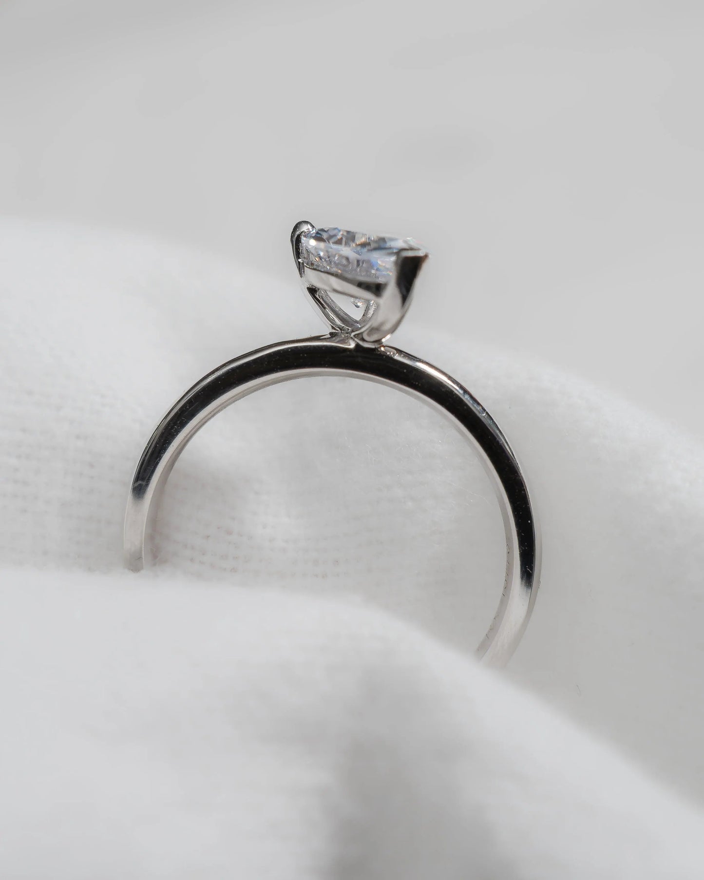Pear Platinum Lab Grown Diamond Solitaire - Lester & Brown