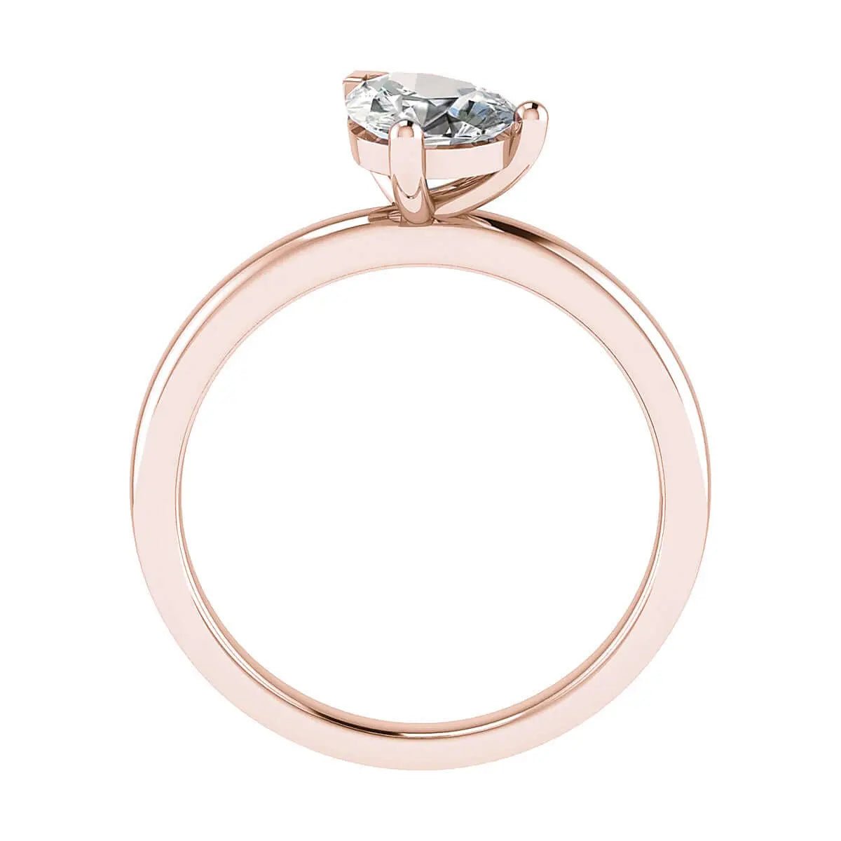 Pear Rose Gold Lab Grown Diamond Solitaire - Lester & Brown
