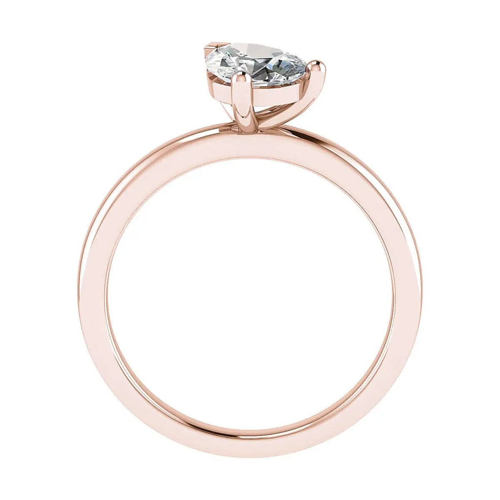 Pear Rose Gold Lab Grown Diamond Solitaire - Lester & Brown