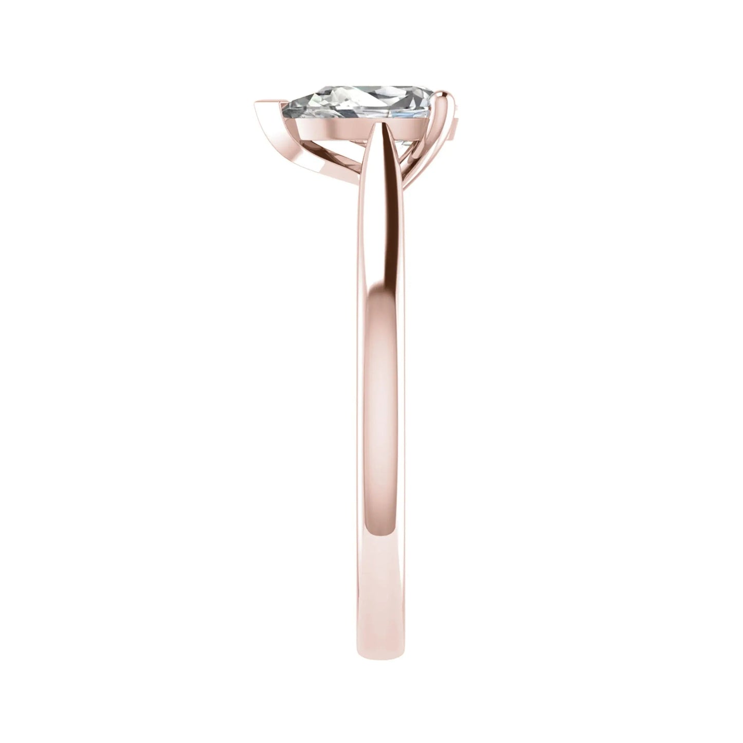 Pear Rose Gold Lab Grown Diamond Solitaire - Lester & Brown