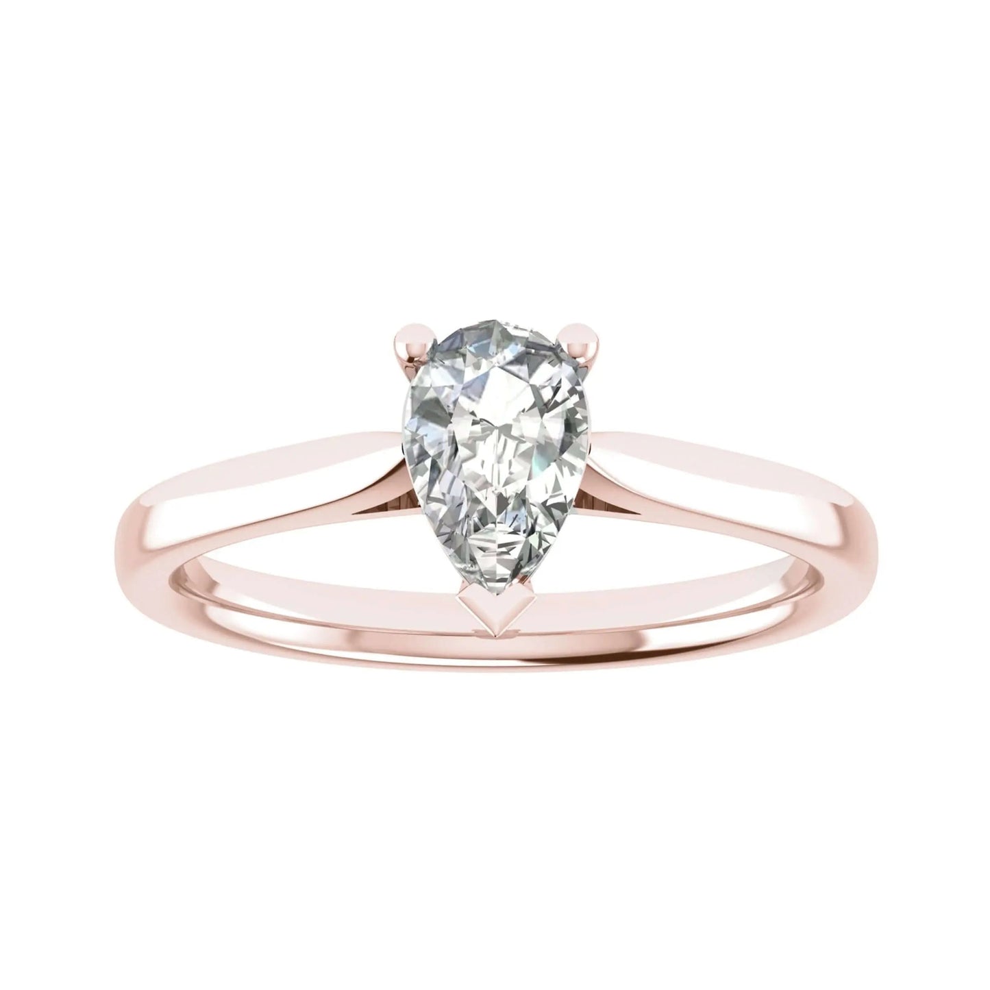 Pear Rose Gold Lab Grown Diamond Solitaire - Lester & Brown