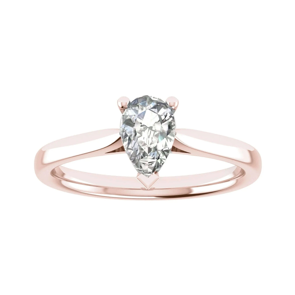 Pear Rose Gold Lab Grown Diamond Solitaire - Lester & Brown