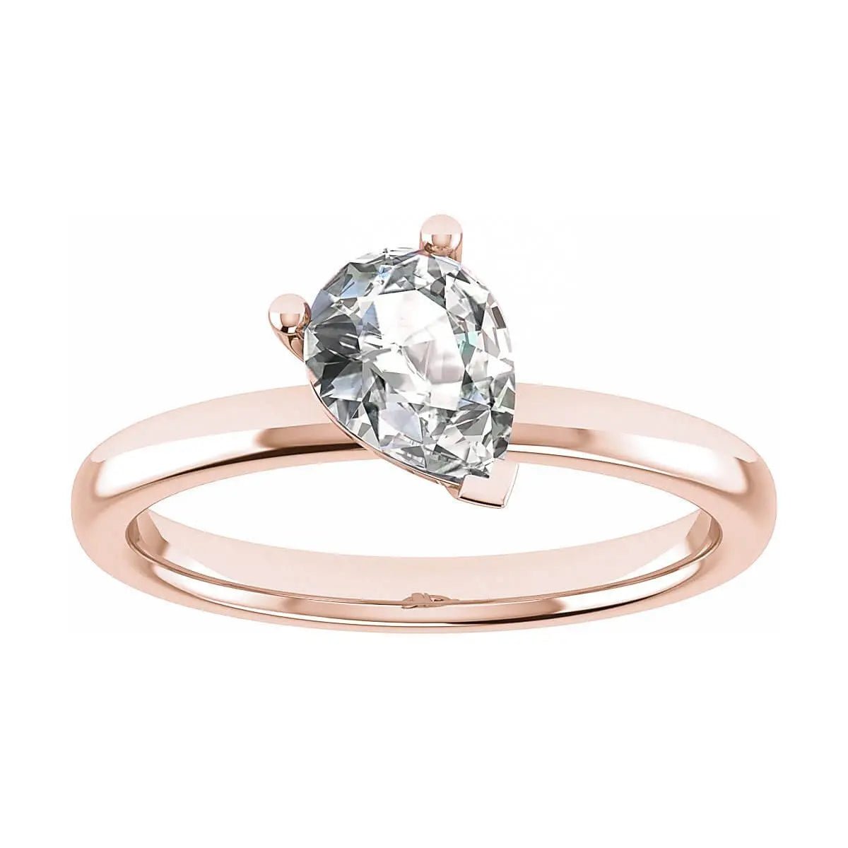 Pear Rose Gold Lab Grown Diamond Solitaire - Lester & Brown