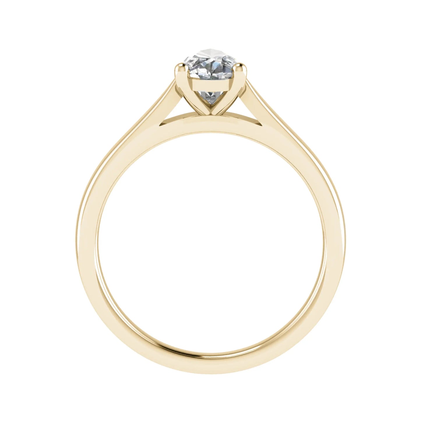 Pear Yellow Gold Lab Grown Diamond Solitaire - Lester & Brown