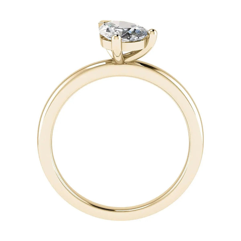 Pear Yellow Gold Lab Grown Diamond Solitaire - Lester & Brown