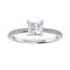 Princess Platinum Lab Grown Diamond Set Shoulders - Lester & Brown