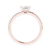Princess Rose Gold Lab Grown Diamond Set Shoulders - Lester & Brown