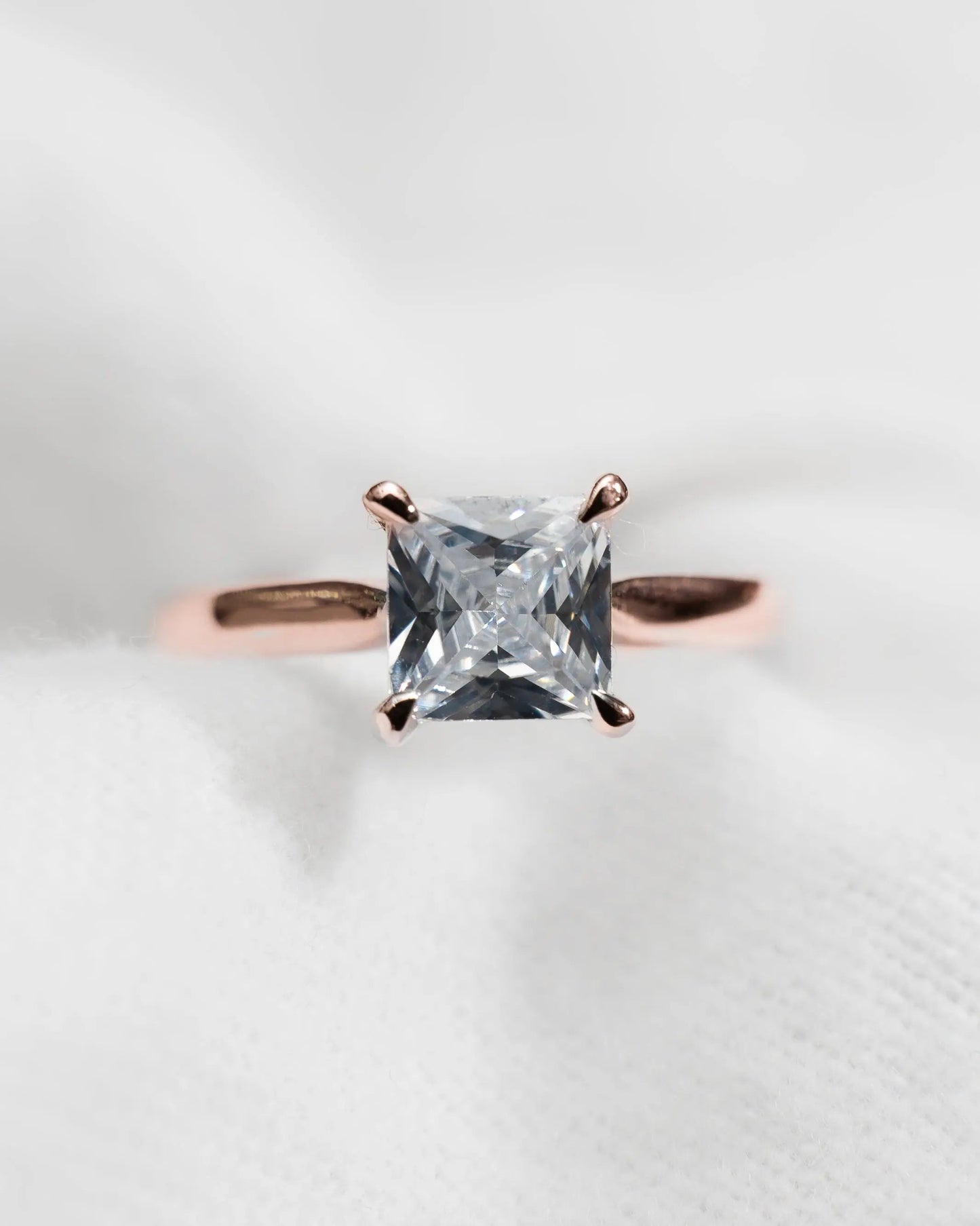 Princess Rose Lab Grown Diamond Solitaire - Lester & Brown