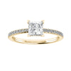 Princess Yellow Gold Lab Grown Diamond Set Shoulders - Lester & Brown